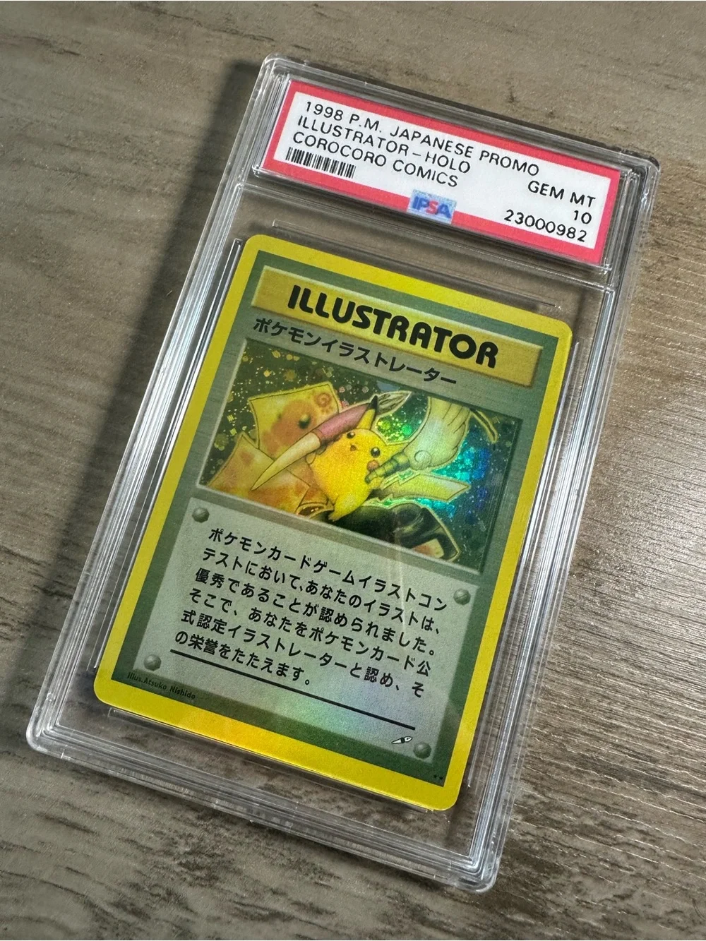 Illustrator-Holo Japanese Promo Gem Mint 10 1998 PM Novelty Card Crocodile Comic - Picture 2 of 3